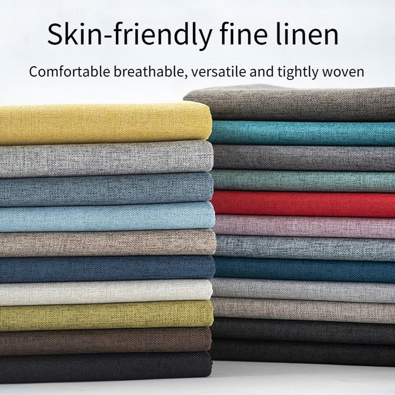 Cotton Linen Fabric By The Meter for Upholstery Sofa Cover Pillowcase Cushion Diy Sewing Textile Cloth Thickened Wearable Plain