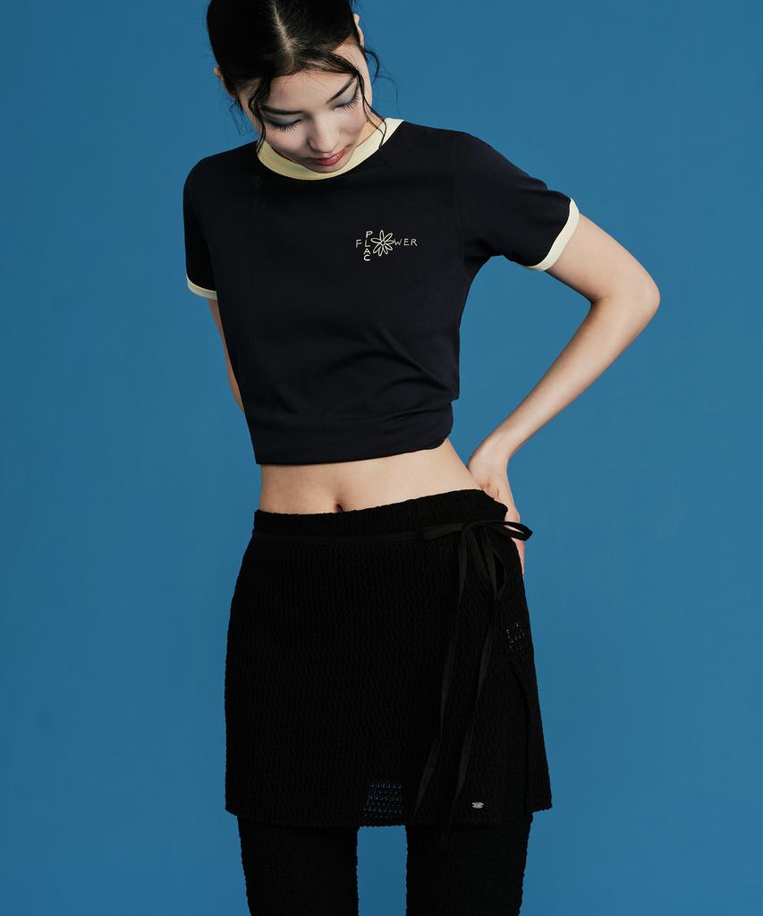 Plack Woman Crochet Wrap Skirt_2 Colors