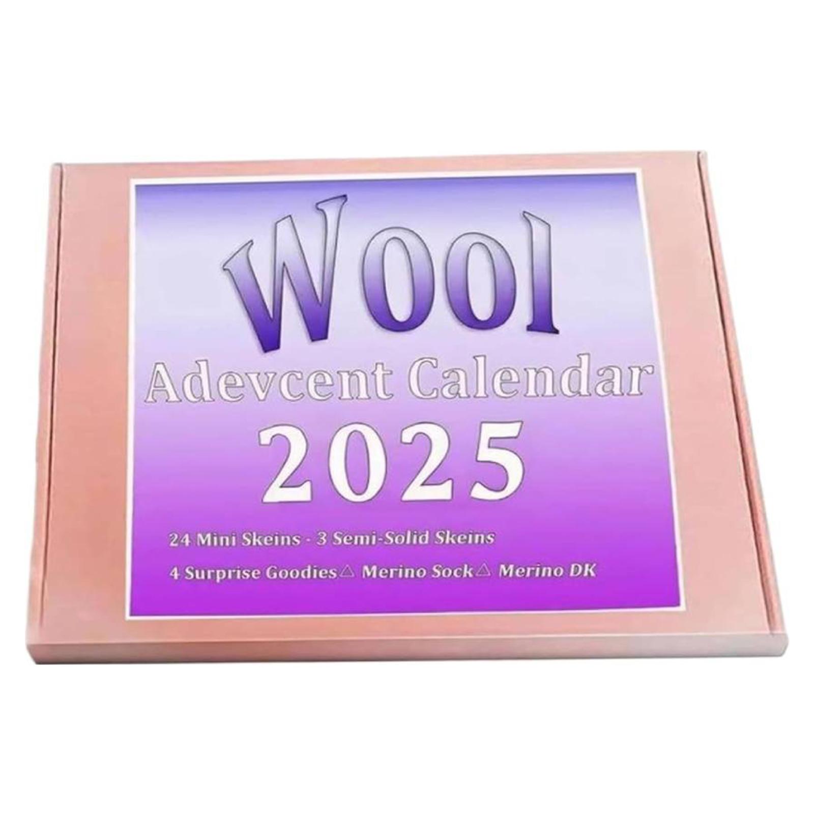 

2025 Різдвяний Адвент-календар з вовняної пряжі 24 шт. Різдвяний Адвент-календар Адвент-календар з пряжі для в язання Подарунки для зимових в язальниць DIY-вироби Calendars