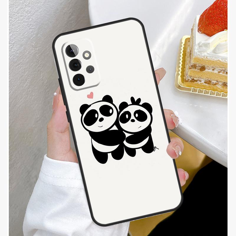Roztomilé Kreslené Pouzdro Panda Pro Samsung Galaxy A54 A34 A14 A15 A35 A55 A52 A32 A12 A51 A71 A33 A23 A13 A53 Coque