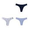 3PCS Women's Sexy Panties G-String Fashion Underwear Breathable Thongs Ladies Intimates Lingerie Thong Low Waist Briefs