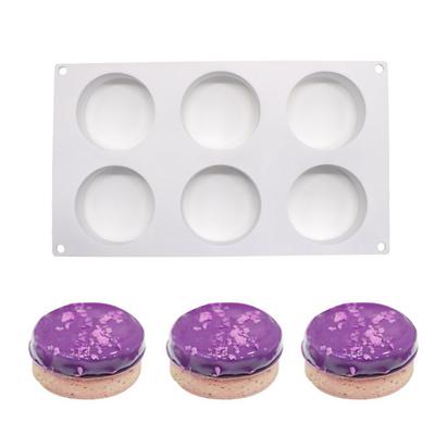 6 Stampo per torta in silicone a colonna cilindrica piatta Stampo per cottura fai-da-te Stampo per sapone manuale Stampo per aroma Gel di silice