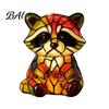 Unique Animal Shaped Desk Light Vintage Stained Glass Style Lamp, Cute Night Light, Decorative Cozy Warm for Reading Lamp Bedroom Bedside Kids