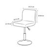 Thick Velvet Bar Stool Chair Cover Solid Color Plush Rotating Chair Covers Spandex Stretch Low Back Dining Seat Slipcovers
