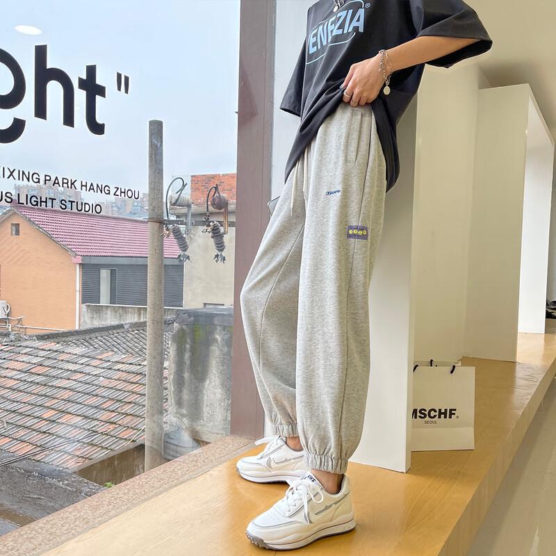 TonLion Women's Elastic Waist Side Letter Casual Pants