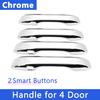 Car Door Handle Cover For Honda ZR-V RZ HR-V 2022 2023 2024 Gloss Black Carbon Fiber Chrome Exterior Door Handles Accessorie Kit