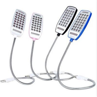 28LEDs Reading Lamp LED USB Book Light Ultra Bright Flexible 4 Colors for Laptop Notebook PC Computer 1Pcs
