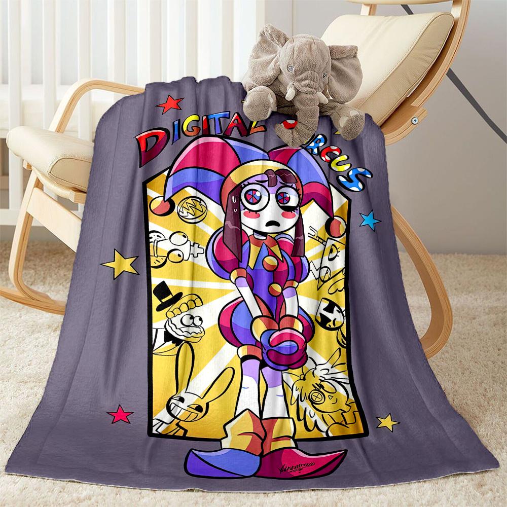 Digital Circus Blanket Warmthful Decor Suitable for Couch Seaside Bedding Four Seasons Universal Modern Style Perfect Gift for Relatives and Friends