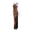 Elegant European & American Style Sleeveless Strappy Evening Gown