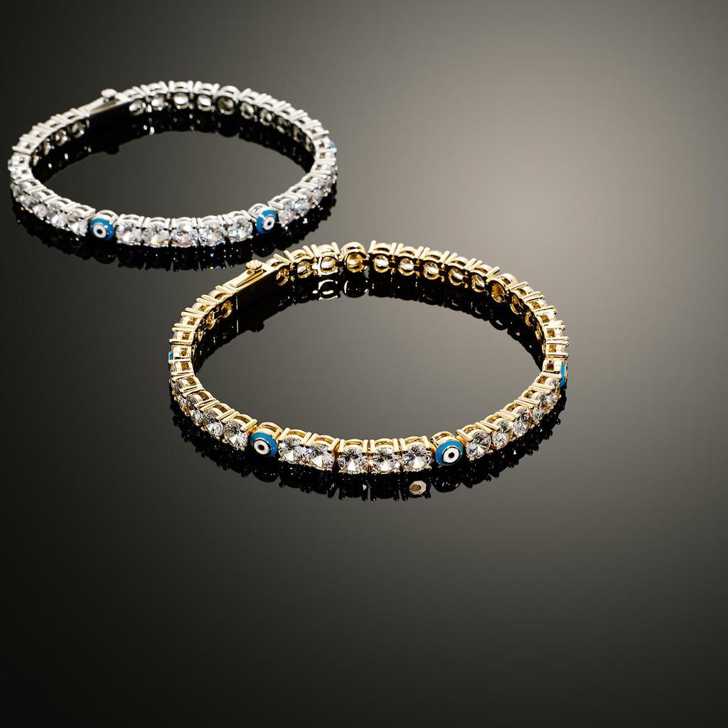 5MM European-American Hip Hop Devil's Eye Zircon Tennis Bracelet - Unisex Diamond Summer Jewelry