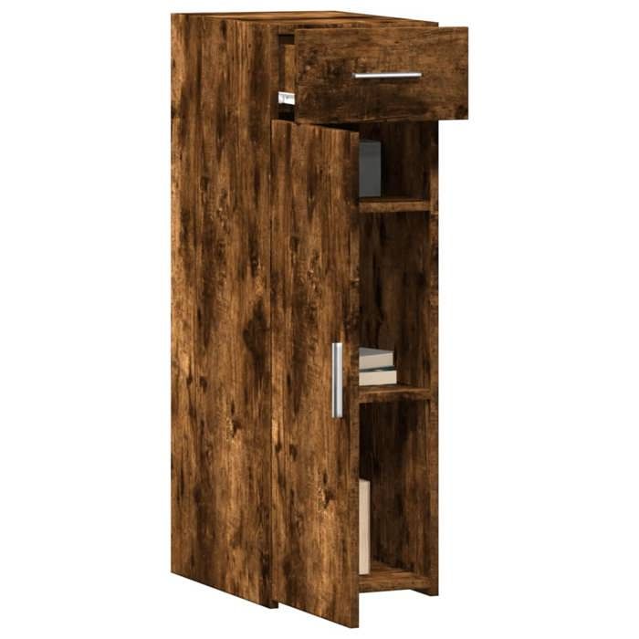 VidaXL Buffet chêne fumé 30x42,5x93 cm bois d'ingénierie 846275