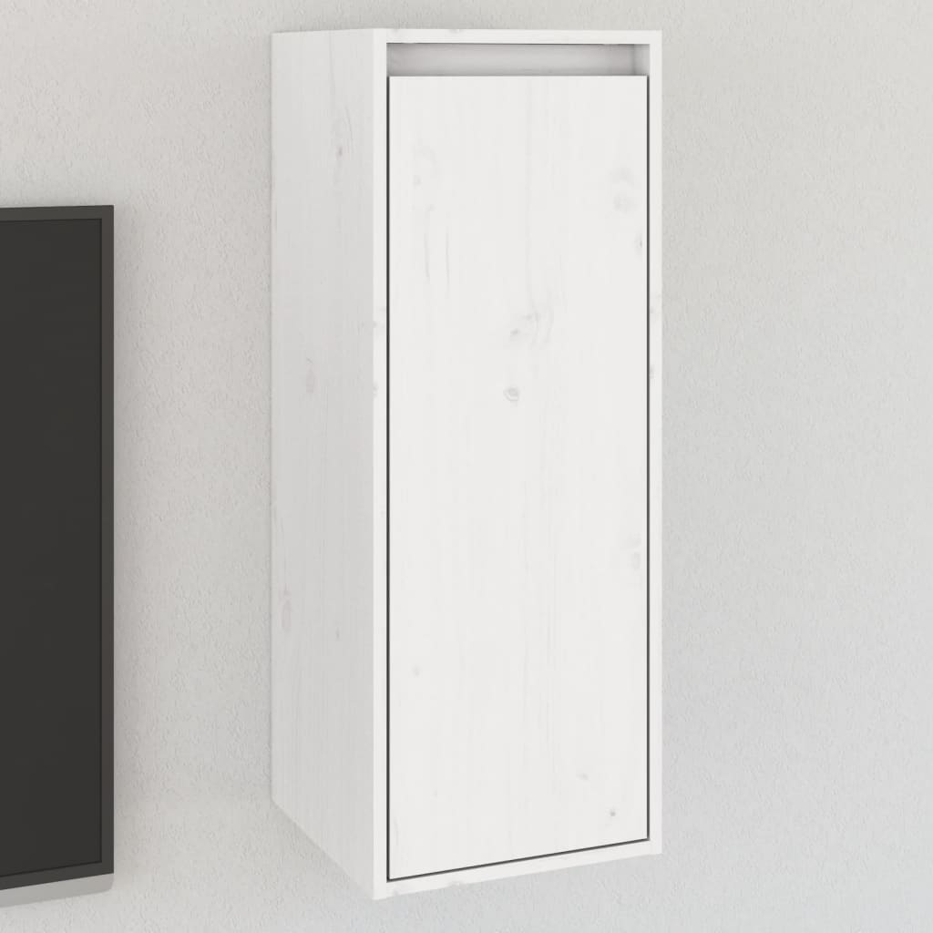 Vidaxl Wall Cabinet, White, 30X30X80 Cm, Solid Pine Wood