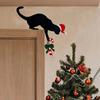 Cat Shaped Door Frame Ornament Imitation Wood Door Decoration Holiday Atmosphere