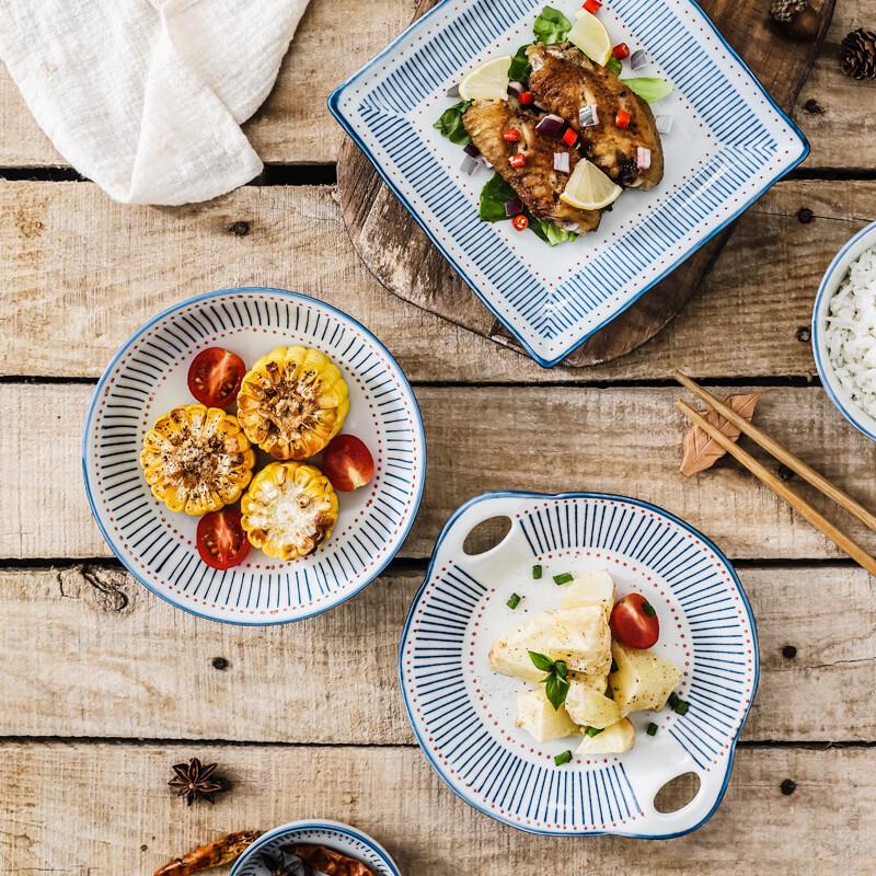 ZISIZ Keramik Quadratische Dessert- & Speiseteller