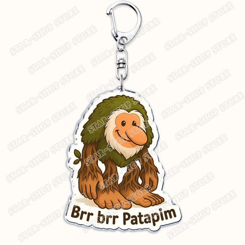 Italian Brainrot Animals Meme Keychains for Accessories Tralalero Tralala Tung Tung Tung Sahur Brr Brr Patapim Keyring Fans Gift