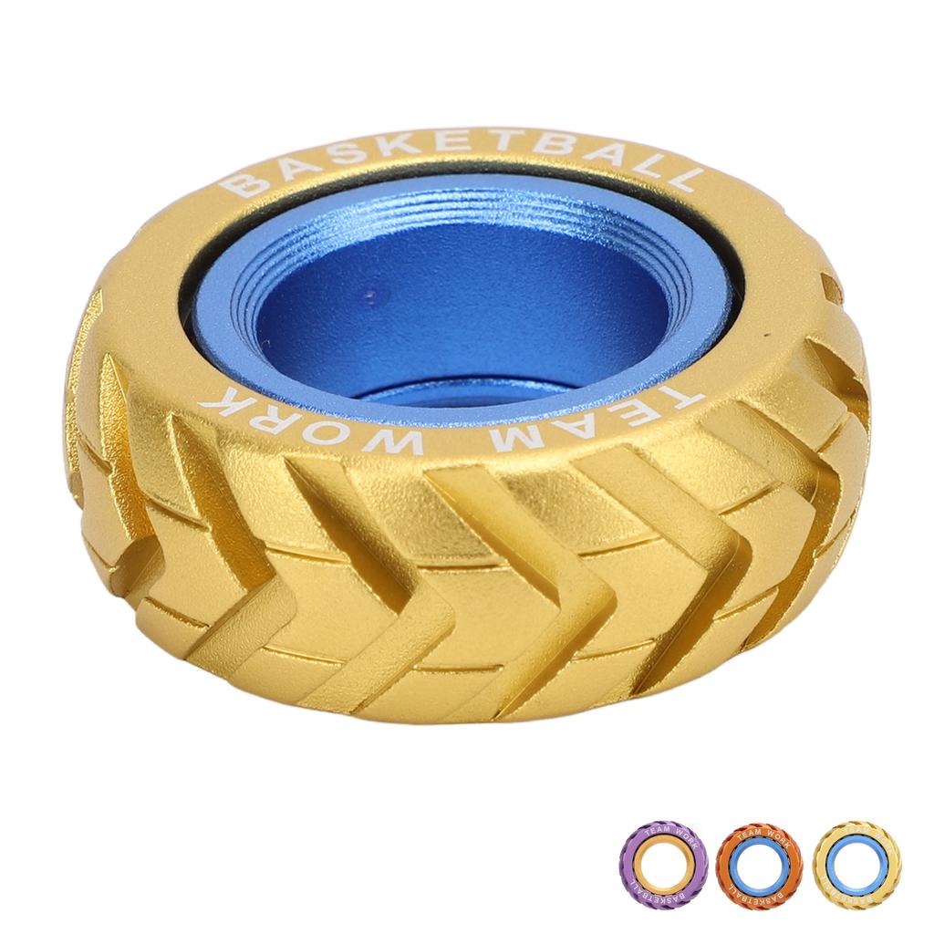 Stress Relief Haptic Slider Ring Dual Color Metal Ratchet Sensory Rotating Coin Block ADHD Slider Ri