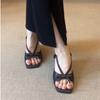 Fashion Fashion Open Toe Bow Wedge Sandals Women Xia Square Head One Strap Comfortable and Versatile Not Tired Feet Wear Sandals Outside