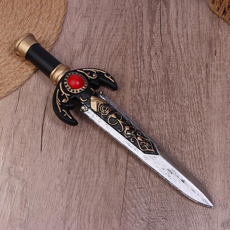 Simulare Pumnal Pumnal Copii Sabie Armă Film Cosplay Sabie Prop Joc de rol Cadou Armă de siguranță Model Jucărie Cadouri pentru copii