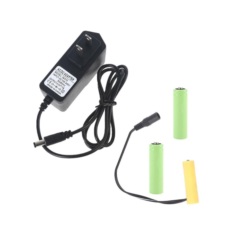 AA Battery Eliminators Cable with Power Supply Adapter 4.5V1A Dummy Battery Output Repalce 3pcs 1.5V AA/LR6
