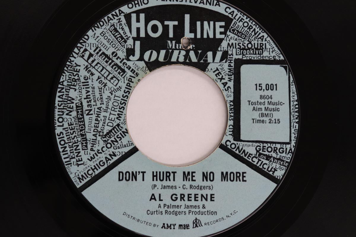 

7inch Record AL GREEN - Don t Hurt Me No More / Get Yoursel 15001 HOT LINE MUSIC 1967 US Soul/Funk Used