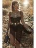 Hot Sale White Mesh Long Dress - Muse Macy Collection