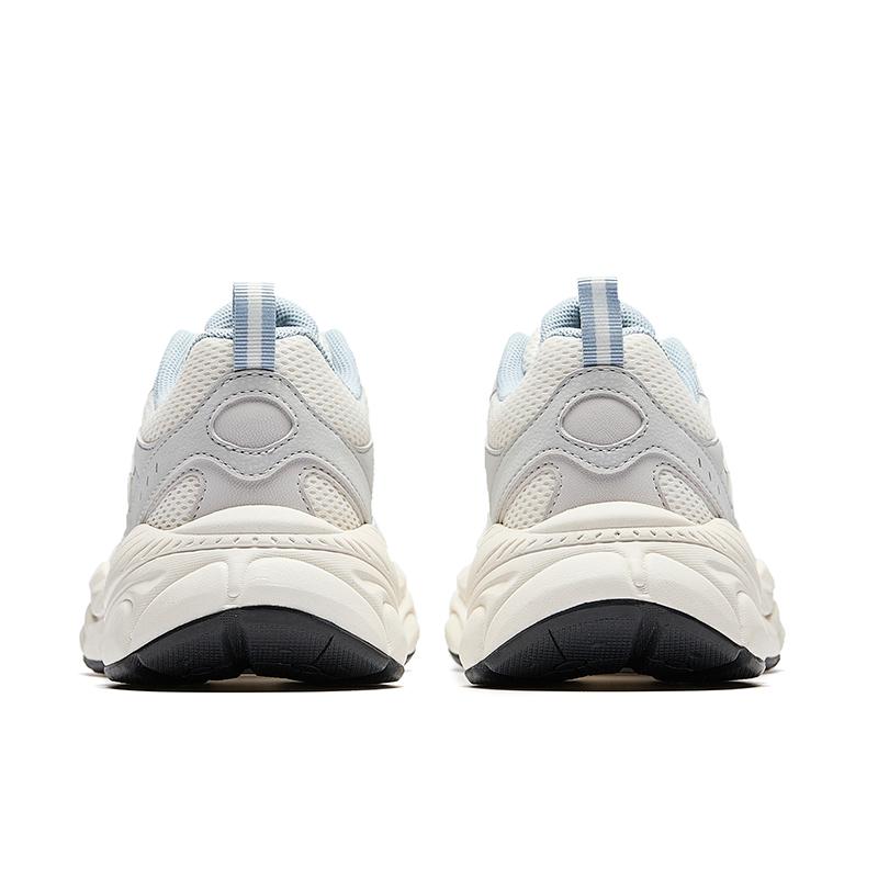 Anta Chenyu Non-Slip Lightweight Increased Height Low-Top Casual Shoes Women Sneaker White Gray Dust-Blue 922548802-3