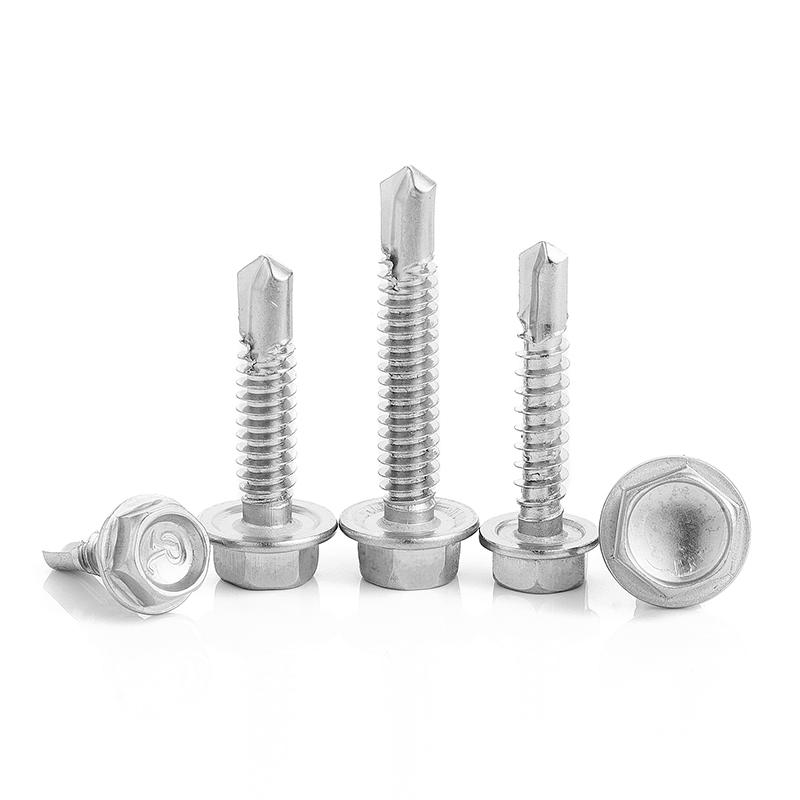 Hex Washer Head Self Drilling Tapping Screw Stainless Steel/Color Zinc M4.2 M4.8 M5.5 M6.3 Hardiflex Screws for Sheet Metal