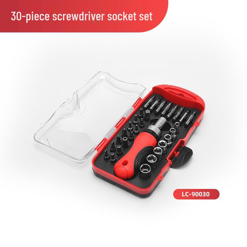 5-in-1 Multi-Functional Tool Set with Magnetic Bit Sleeves & Precision Ratchet Screwdriver