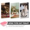 Mipcase 1 Set Cat Litter Box Pink Plastic Kitten