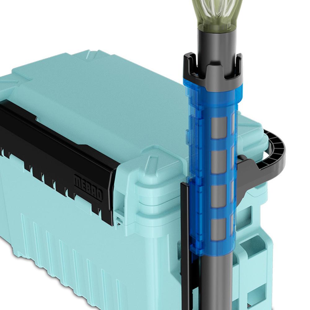 Plastic Fishing Box Pole Bracket Detachable Fishing Box Rod Display Bracket Adjustable Portable Snap Design for Angler Supplies
