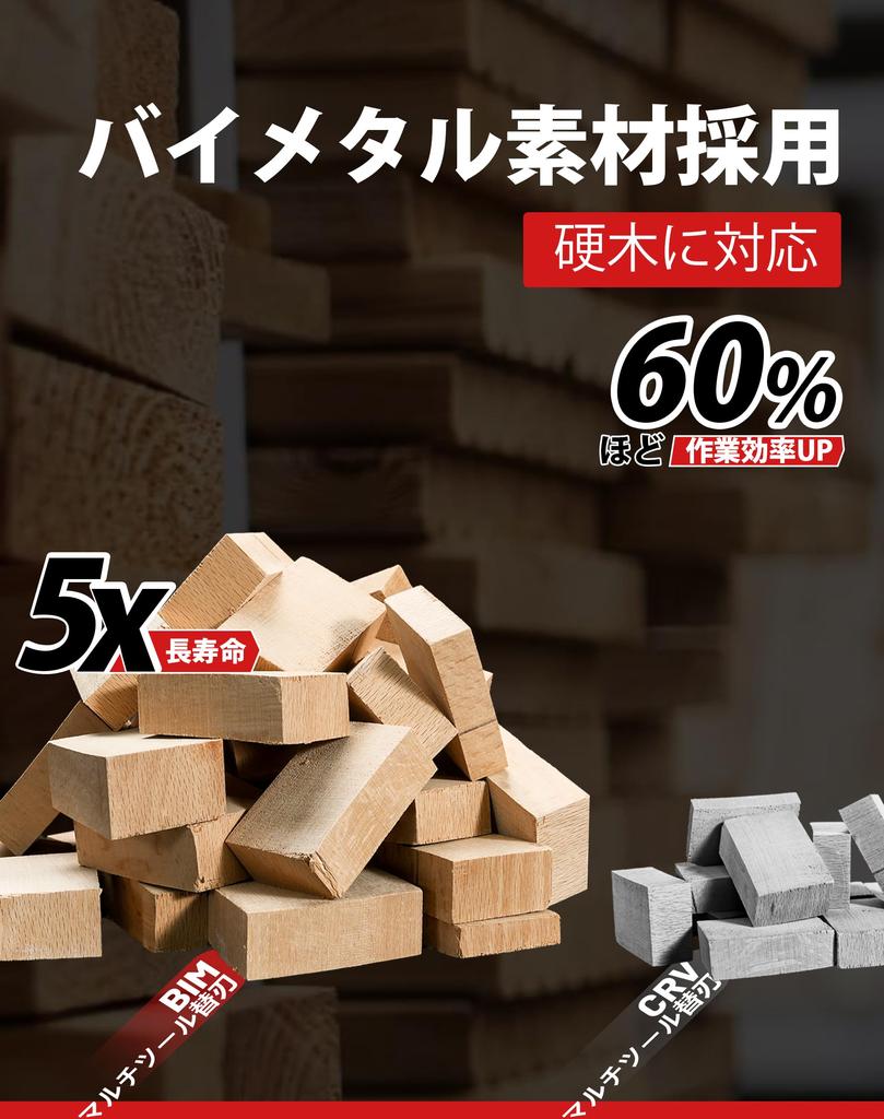 EZARC Tip Replacement 65mm Blade for with Precision Pack of 3 Bow-Shaped Multi-Tool Blades, Width, Bimetal, Woodworking, Hardwood, Adapter, Stable,