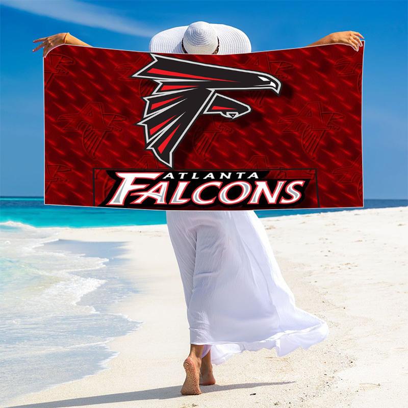 Atlanta Falcons Print Beach Towel, Large Soft Quick Dry Towel for Beach Camping Swimming