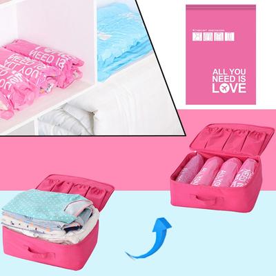 Home Supply Space Clothing Storage Vacuum Seal Compression  Garment Pouch Bag Hand Pressure Plastic B