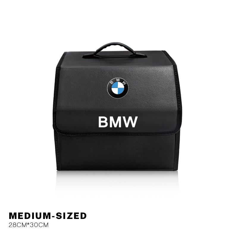 CDKO4 Leather Car Trunk Collapsible Organizer Foldable Storage Box For BMW X1 X2 X3 X5 X4 X6 X7 G30 G20 G32 G11 G12 F40 F30 Stickers