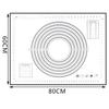 Extra Large 32"x24" Silicone Baking Mat - Non-Stick Non-Skid Pastry Mat with Measurements by Leeseph (Red & Black)
