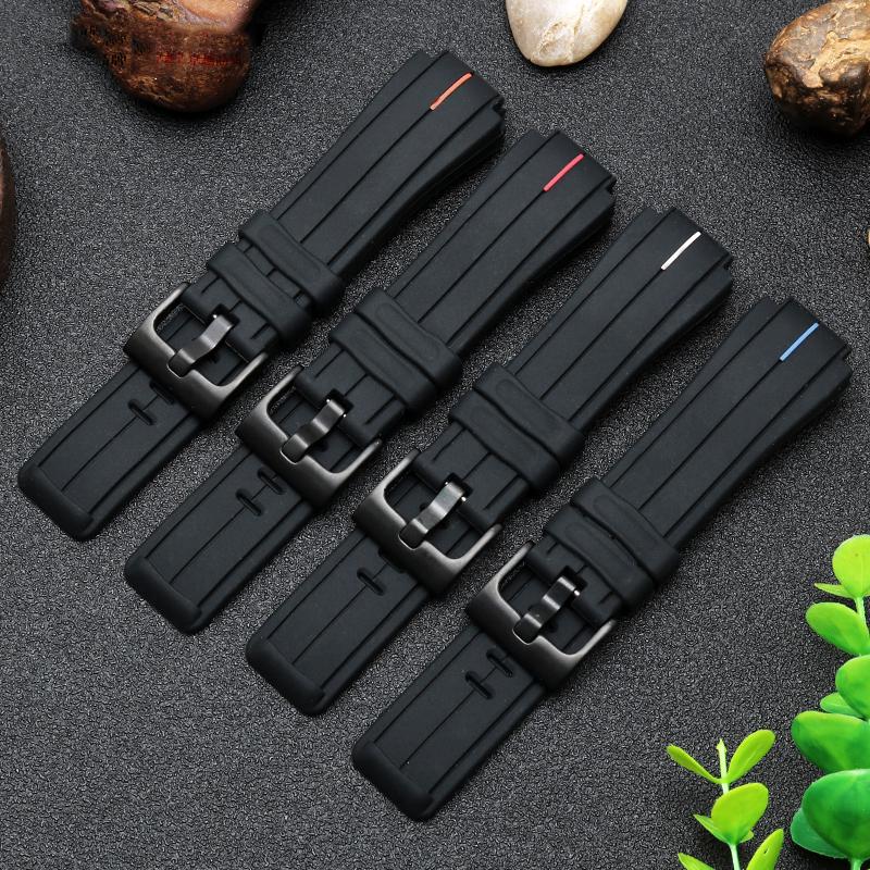Silicone rubber watchband for Timex Watch strap T2N720 T2N721 TW2T76300 wristband bracelet waterproof band Convex interface 16mm