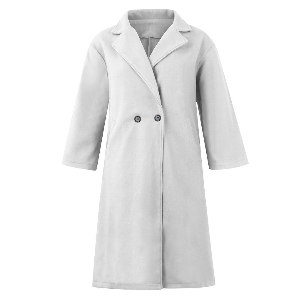 Women's Casual  And Winter Wool Casual Solid Color Plus Size Coat Woolen Coat