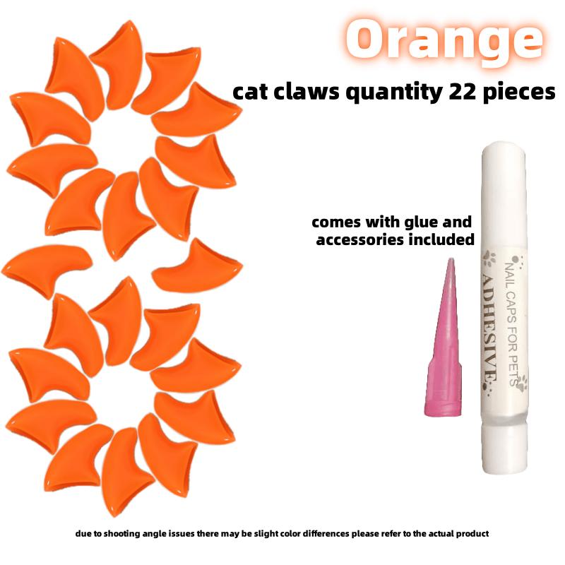 20 Stück Schicke Kratzfeste Haustier-Nagelkappen für Katzen - Strapazierfähiges PVC, Nicht-Elektrisch, Modisches Katzenzubehör-Set