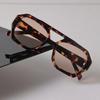 Designer Square Sunglasses Women Men Vintage Leopard Sun Glasses Fashion Personality Eyewear Mirror Lens Sexy Brand