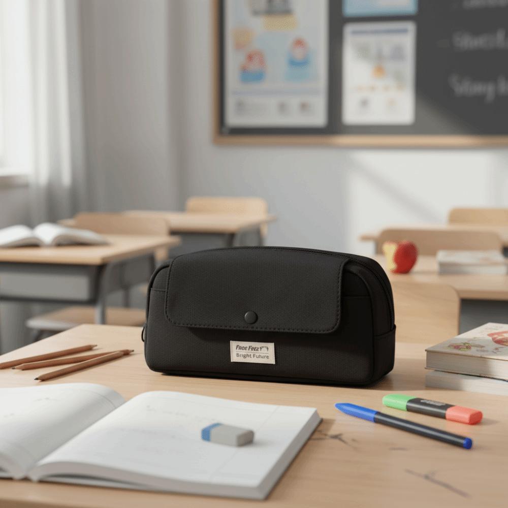 Solid Color Stationery Bag Cute Cartoon Storage Bag Advanced Pencil Case  School Supplies