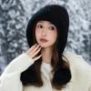 Autumn and Winter Hats for Women Sweet and Cute Fur Balls and Velvet Rabbit Fur Warm Hats Fashionable and Versatile Ear Protection Wool Hats