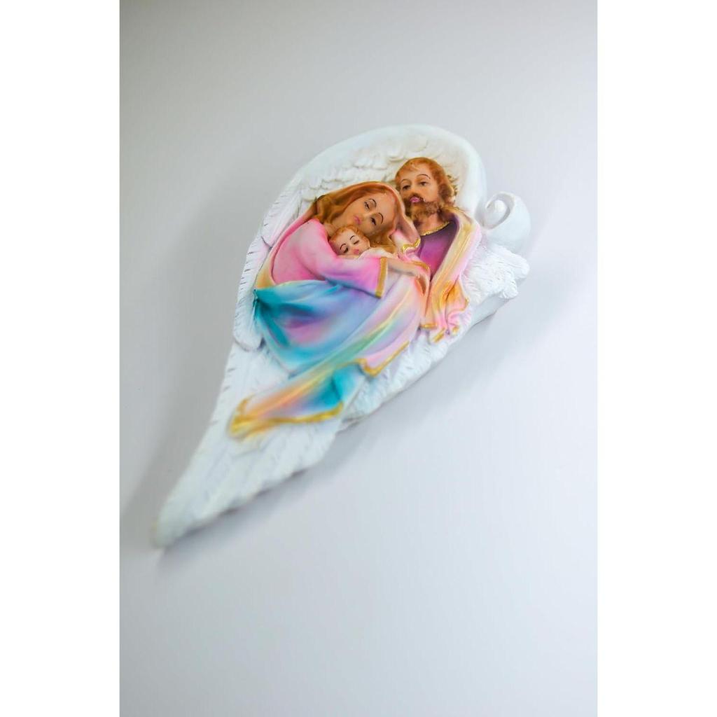 Holy Family of Mother Mary, Joseph, Jesus Christ Idol Statue Sculpture, Wall Hanging Home Decor in Polymarble Latest