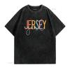 Jersey Girl Proud New Woman T Shirt vintage Washed Breathable Top For Everyday Wear Stretched homme Stylish fashion