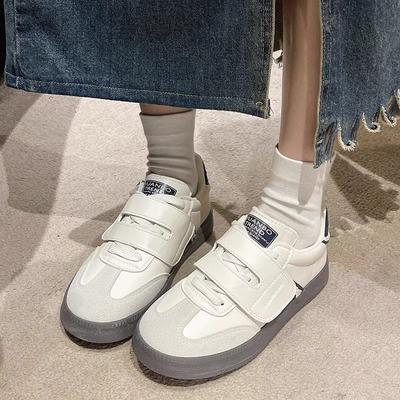 Nischen Klettverschluss Schuhe Damen Frühling und Herbst Studenten Vielseitig College-Stil Leichte Sport- und Freizeitschuhe