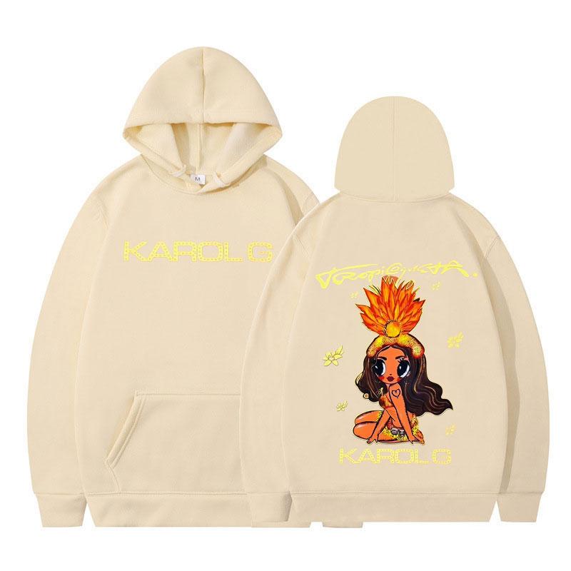 Karol G Tropicoqueta 2025 Hot Sale Album Hoodie Men's Women Fashion Sweatshirts Autumn Winter Long Sleeves Casual Tracksuit Tops