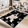 1PC Dog paw prints Non-Slip Floor Carpet Compatible for Office&Living Room&Dining room - Flat-Weave Machine- Soft & Pattern-E293