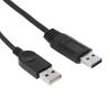 Black USB 2.0 Extension Cable A Double Female to Male Data Hub Power Adapter Y Splitter USB Charging Power Cable