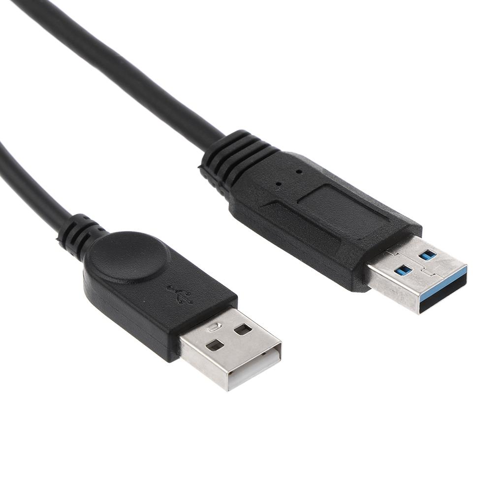 Black USB 2.0 Extension Cable A Double Female to Male Data Hub Power Adapter Y Splitter USB Charging Power Cable