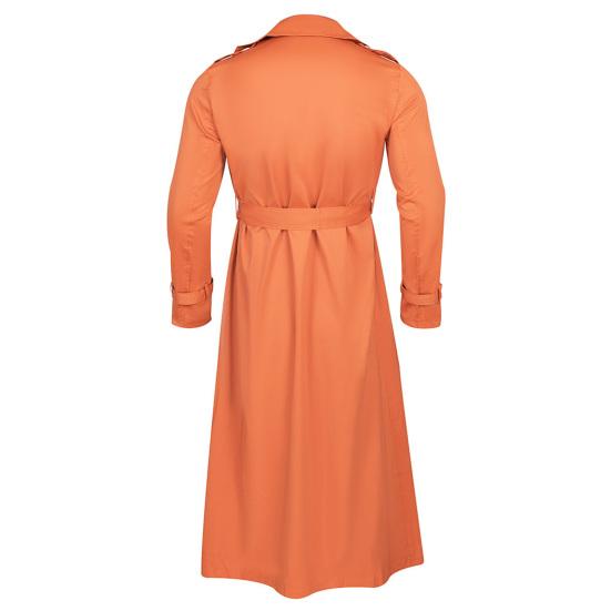 Autumn Winter Long Trench Coat Double-breasted Solid Color Slim Windproof Windbreaker Streetwear