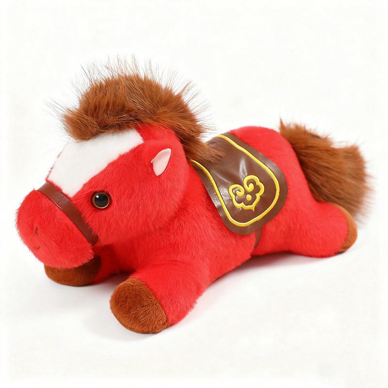 Chinese Zodiac Horse Plush Toy With Pp Cotton Fill For New Year Gift And Home Decor